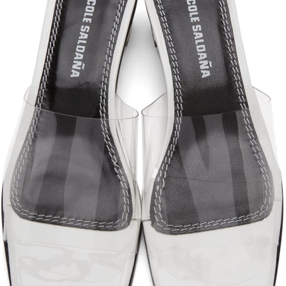 NIB Nicole Saldaña Transparent Sarah Heeled Sandals (Size 38) - Picture 4 of 4